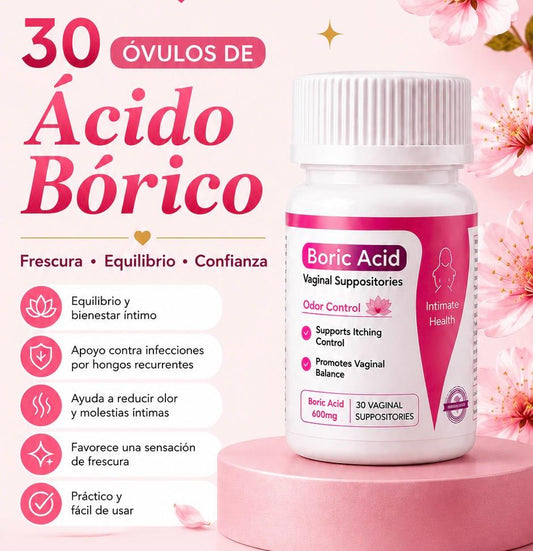 30 Ovulos 600mg de Acido Borico (Envio Gratis)